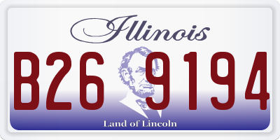 IL license plate B269194