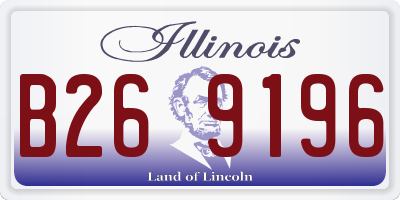 IL license plate B269196