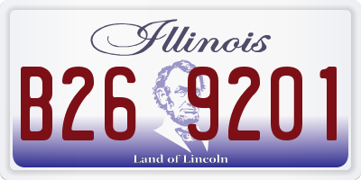 IL license plate B269201