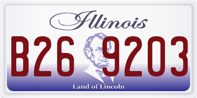 IL license plate B269203