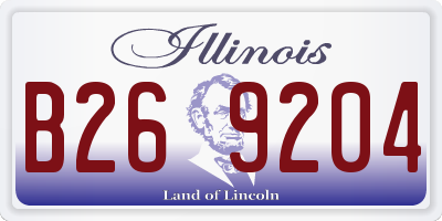 IL license plate B269204