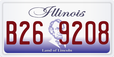 IL license plate B269208