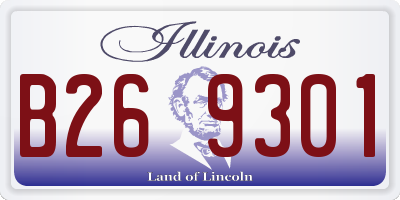 IL license plate B269301