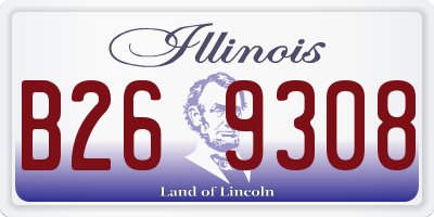 IL license plate B269308