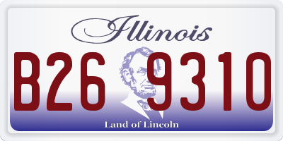 IL license plate B269310