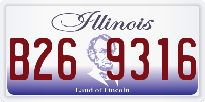 IL license plate B269316