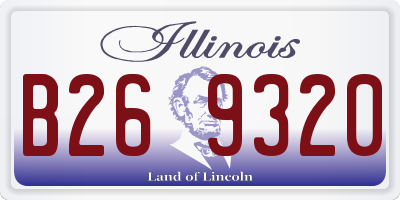 IL license plate B269320