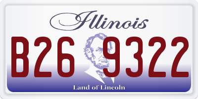 IL license plate B269322