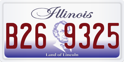 IL license plate B269325