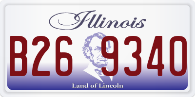 IL license plate B269340