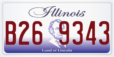 IL license plate B269343