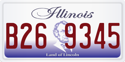 IL license plate B269345