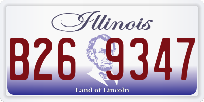 IL license plate B269347