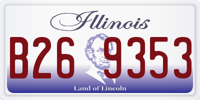 IL license plate B269353