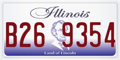 IL license plate B269354