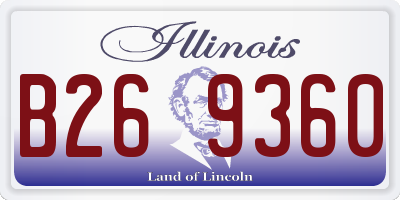 IL license plate B269360