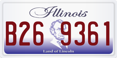 IL license plate B269361