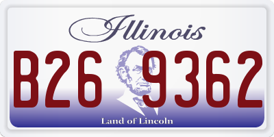 IL license plate B269362