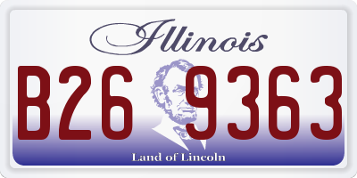 IL license plate B269363