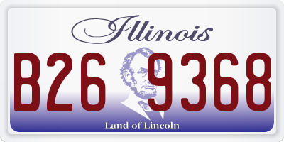IL license plate B269368