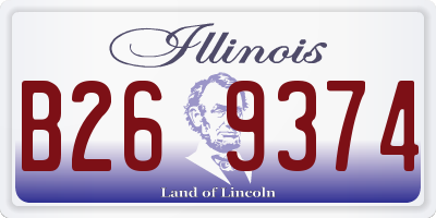 IL license plate B269374