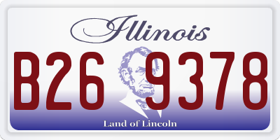 IL license plate B269378
