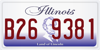 IL license plate B269381