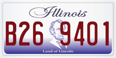 IL license plate B269401