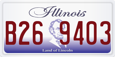 IL license plate B269403