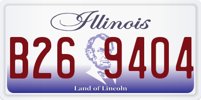 IL license plate B269404
