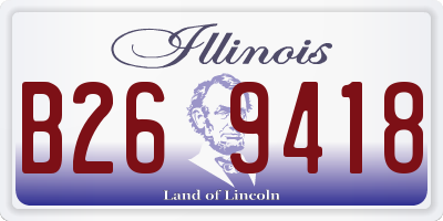 IL license plate B269418