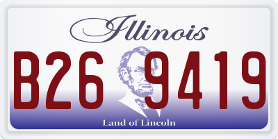 IL license plate B269419