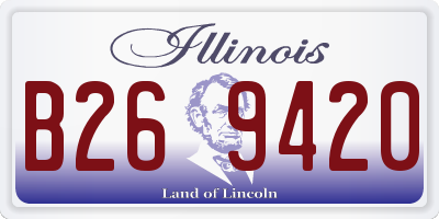 IL license plate B269420