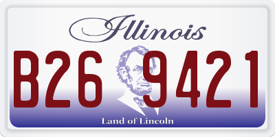 IL license plate B269421