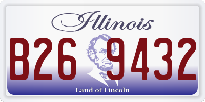 IL license plate B269432
