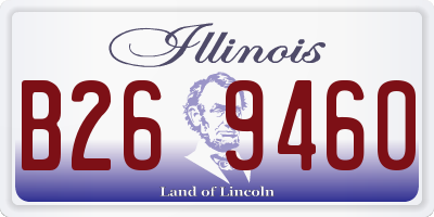 IL license plate B269460