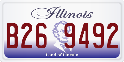 IL license plate B269492