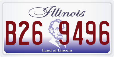 IL license plate B269496