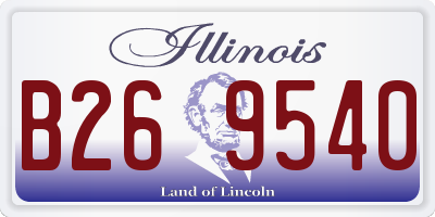 IL license plate B269540