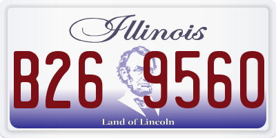 IL license plate B269560