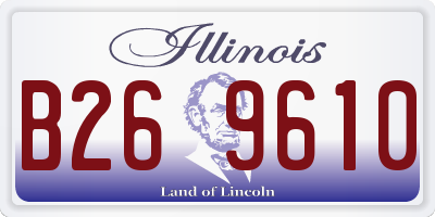 IL license plate B269610