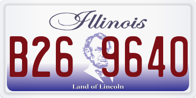 IL license plate B269640
