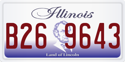 IL license plate B269643