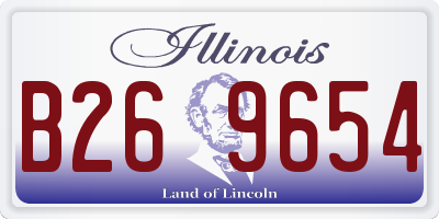 IL license plate B269654