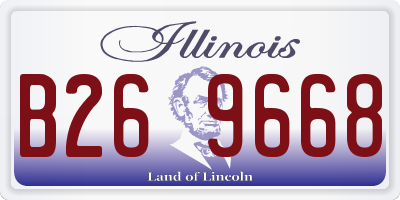 IL license plate B269668