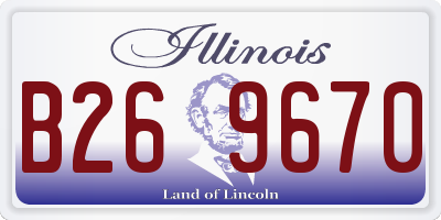 IL license plate B269670