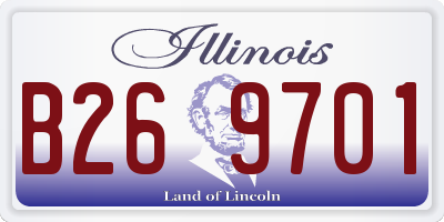 IL license plate B269701