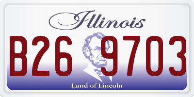 IL license plate B269703