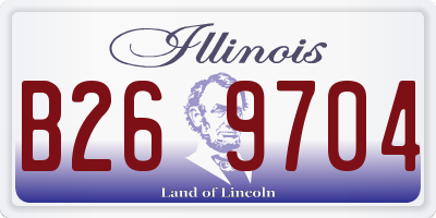 IL license plate B269704