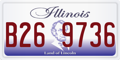 IL license plate B269736